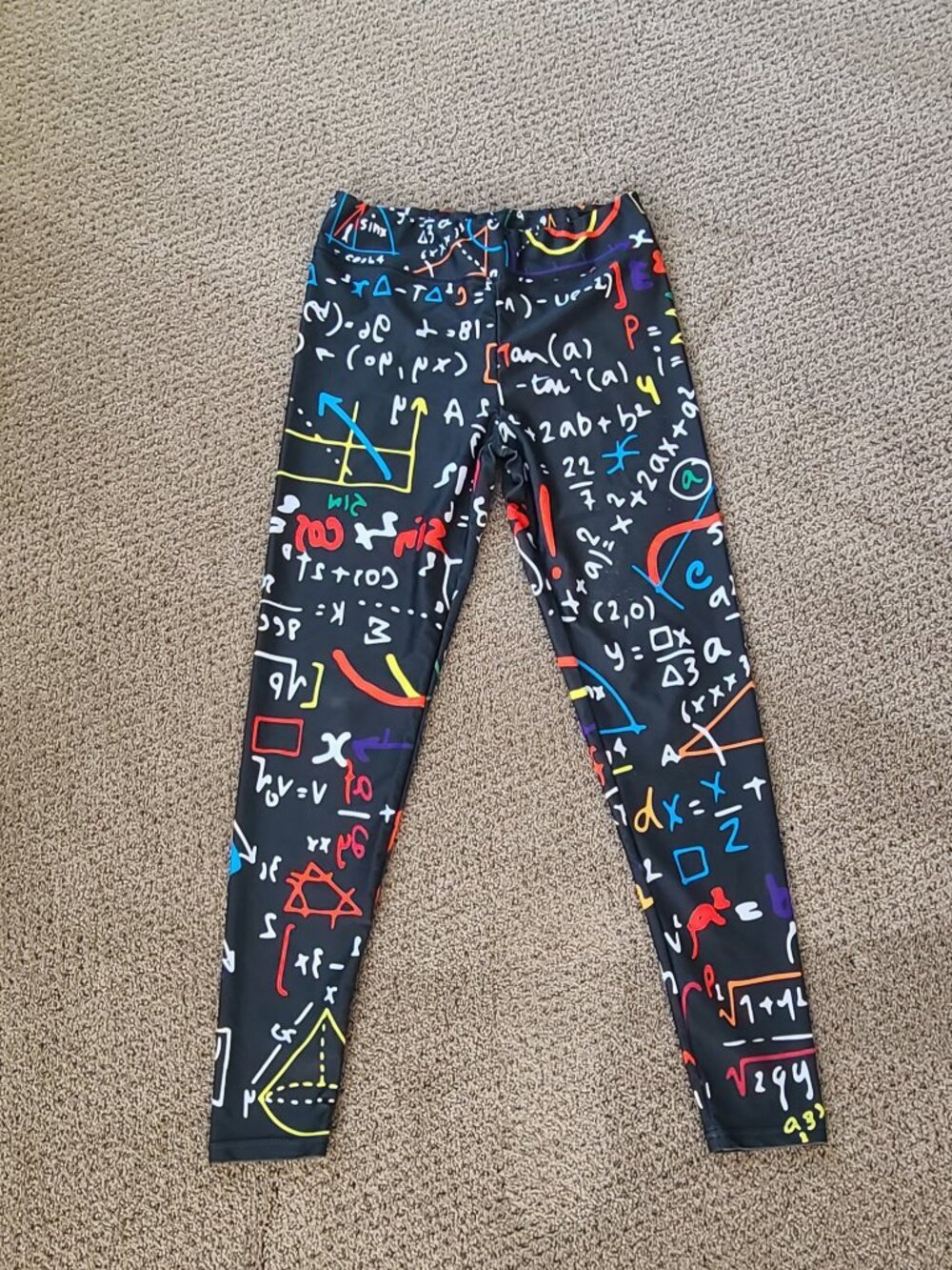 Unique pair - math leggings, size M